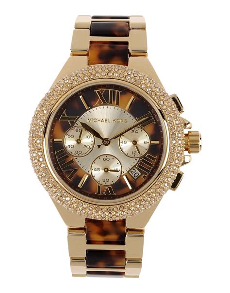 michael kors uhr brown tartugata|michael kors women's brown.